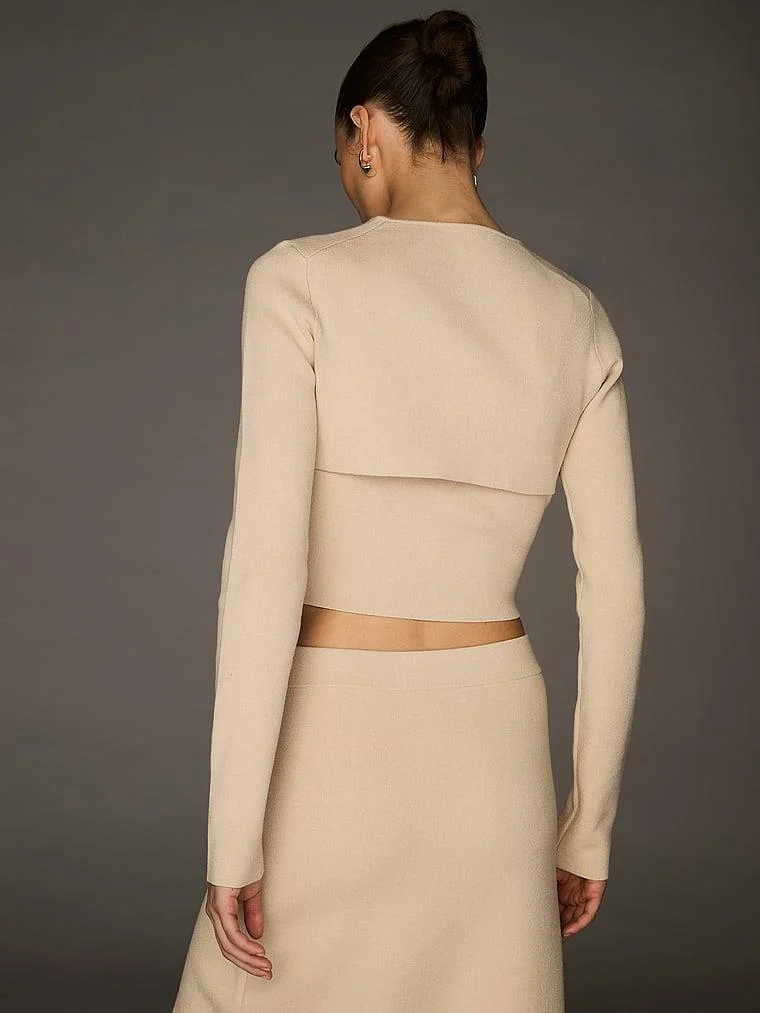 Atelier Victorias Secret X Altuzarra Ince Kopca Detayli Crop Hirka arka görünüm