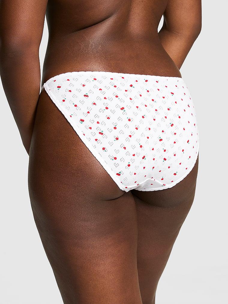 Pink Pamuklu String Bikini Kulot arka görünüm