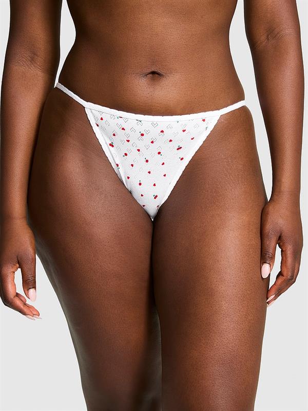 Pink Pamuklu String Bikini Kulot