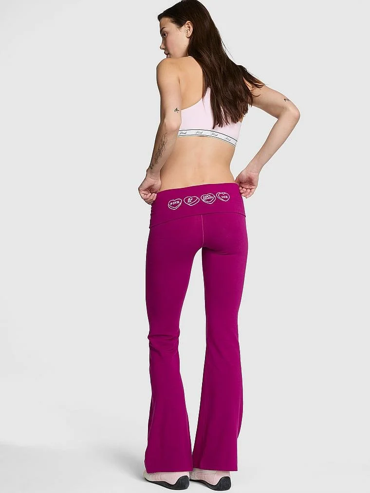 Pink All Day Beli Katlanabilen Ispanyol Paca Tayt arka görünümü