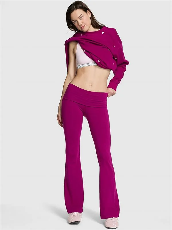 Pink All Day Beli Katlanabilen Ispanyol Paca Tayt ön görünüm