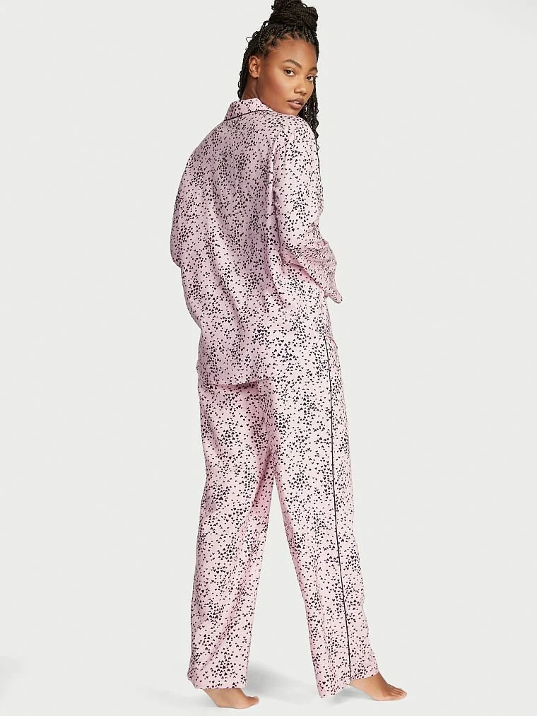 Flanel Uzun Pijama Takimi arka görünüm