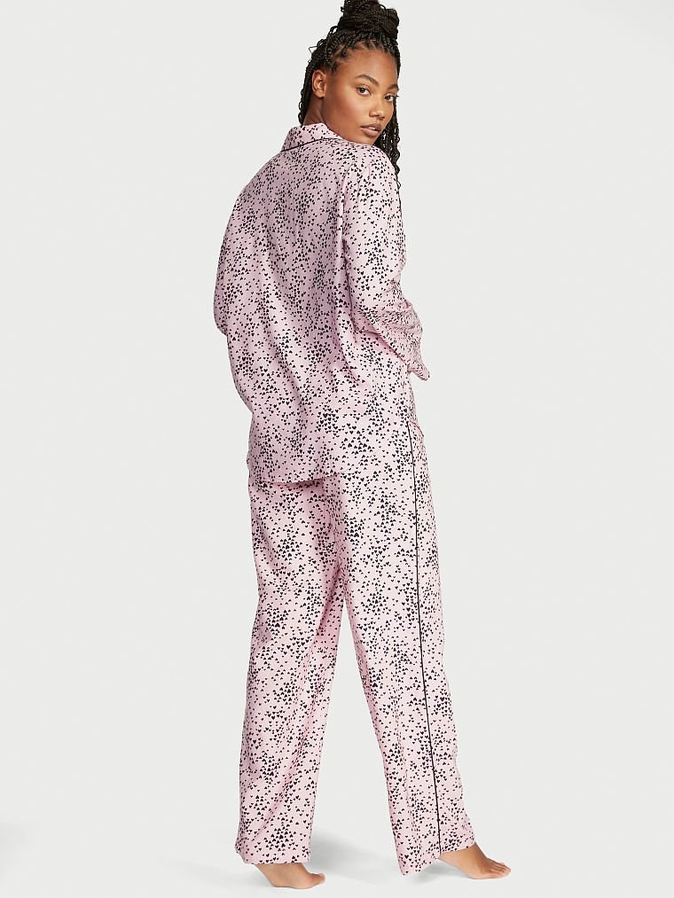 Flanel Uzun Pijama Takimi arka görünümü