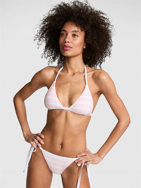 Pink Push Up Ucgen Bikini Ustu ön görünüm
