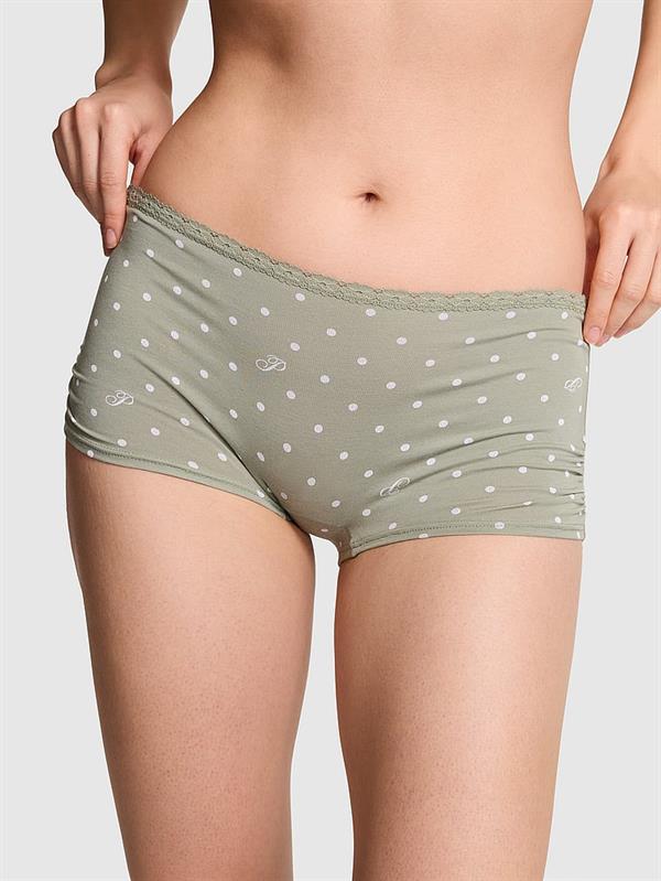 Pink Pamuklu Boyshort Kulot