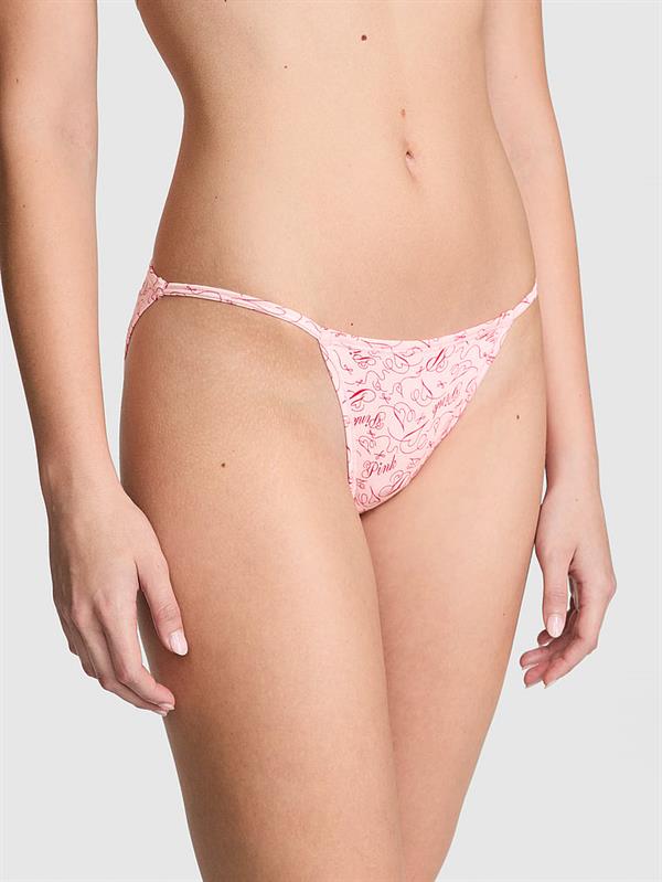 Pink Pamuklu Askili Bikini Kulot