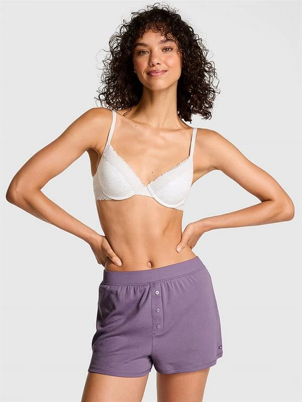 Pink Pamuklu Boxer Sort ön görünüm