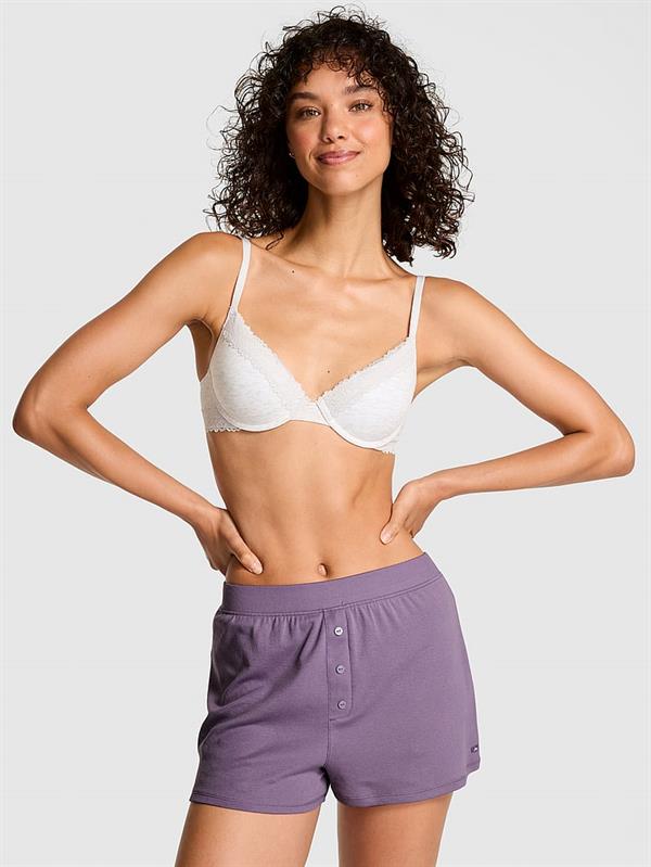 Pink Pamuklu Boxer Sort