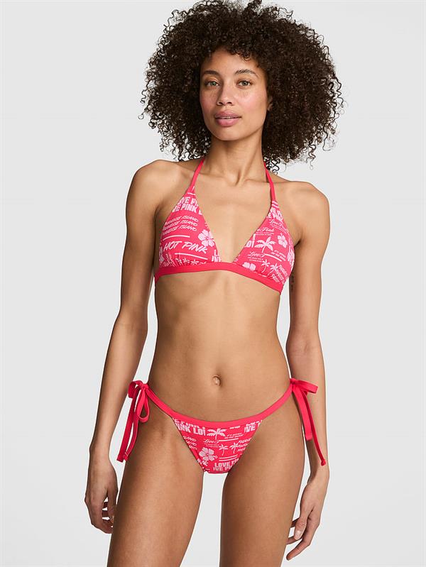 Pink Push Up Ucgen Bikini Ustu